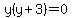 y%28y%2B3%29=0