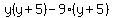 y%28y%2B5%29-9%28y%2B5%29
