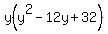 y%28y%5E2-12y%2B32%29