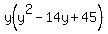 y%28y%5E2-14y%2B45%29