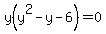 y%28y%5E2-y-6%29=0