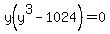 y%28y%5E3+-+1024%29=+0