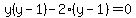 y%28y-1%29-2%28y-1%29=0