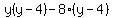y%28y-4%29-8%28y-4%29