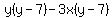 y%28y-7%29-3x%28y-7%29