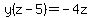 y%28z-5%29=-4z