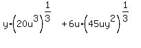 y%2A%2820u%5E3%29%5E%281%2F3%29+%2B+6u%2A%2845uy%5E2%29%5E%281%2F3%29