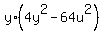 y%2A%284y%5E2+-+64u%5E2%29