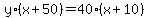 y%2A%28x%2B50%29+=+40%2A%28x%2B10%29