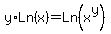 y%2ALn%28x%29=Ln%28x%5Ey%29