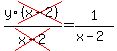 y%2Across%28%28x-2%29%29%2Fcross%28x-2%29=1%2F%28x-2%29