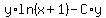 y%2Aln%28x%2B1%29-C%2Ay