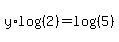 y%2Alog%28%282%29%29=log%28%285%29%29