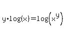y%2Alog%28%28x%29%29=log%28%28x%5Ey%29%29