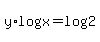 y%2Alog%28x%29=log%282%29