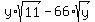 y%2Asqrt%2811%29-66%2Asqrt%28y%29