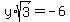 y%2Asqrt%283%29+=+-6