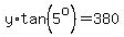 y%2Atan%285%5Eo%29+=+380