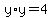y%2Ay=4+