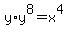 y%2Ay%5E8=x%5E4