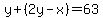 y%2B%282y-x%29=63