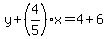 y%2B%284%2F5%29x=4%2B6%29