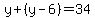y%2B%28y-6%29=34
