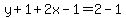 y%2B1%2B2x-1=2-1