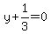 y%2B1%2F3=0