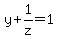 y%2B1%2Fz=1