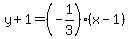 y%2B1=%28-1%2F3%29%2A%28x-1%29