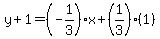 y%2B1=%28-1%2F3%29%2Ax%2B%281%2F3%29%281%29