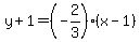 y%2B1=%28-2%2F3%29%28x-1%29
