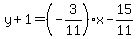 y%2B1=%28-3%2F11%29x-15%2F11