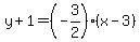 y%2B1=%28-3%2F2%29%28x-3%29