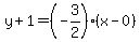 y%2B1=%28-3%2F2%29%2A%28x-0%29