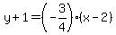 y%2B1=%28-3%2F4%29%28x-2%29