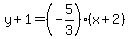 y%2B1=%28-5%2F3%29%28x%2B2%29