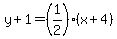y%2B1=%281%2F2%29%28x%2B4%29