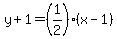 y%2B1=%281%2F2%29%28x-1%29