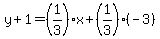 y%2B1=%281%2F3%29x%2B%281%2F3%29%2A%28-3%29
