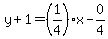 y%2B1=%281%2F4%29%2Ax-0%2F4