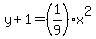 y%2B1=%281%2F9%29x%5E2