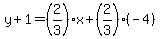 y%2B1=%282%2F3%29x%2B%282%2F3%29%28-4%29