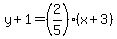 y%2B1=%282%2F5%29%28x%2B3%29