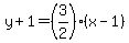 y%2B1=%283%2F2%29%28x-1%29