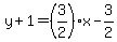 y%2B1=%283%2F2%29x-3%2F2