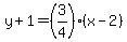 y%2B1=%283%2F4%29%28x-2%29