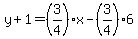 y%2B1=%283%2F4%29x-%283%2F4%296