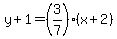 y%2B1=%283%2F7%29%28x%2B2%29
